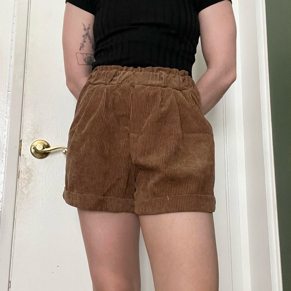 Brown Corduroy Shorts